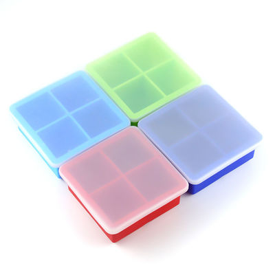 Προσαρμοσμένο λογότυπο 116g Bpa Free Σιλικόνης Ice Cube Τράι με κάλυμμα Σχήμα Σχήμα Προμήθεια