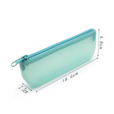 19*7*2.8cm Παιδικά εργαλεία πένας Σιλικόνη αποθηκευτική τσάντα σε πολύχρωμο σχέδιο με προσαρμοσμένο λογότυπο