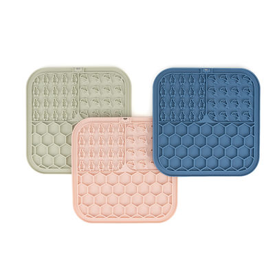 Σιλικόνη Pet Lick Pad Slow Feeder Γλύφτης για σκυλιά/γατάκια Προσαρμοσμένη ανακούφιση από το άγχος