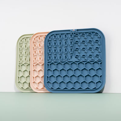 Σιλικόνη Pet Lick Pad Slow Feeder Γλύφτης για σκυλιά/γατάκια Προσαρμοσμένη ανακούφιση από το άγχος