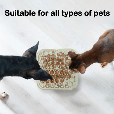 Σιλικόνη Pet Lick Pad Slow Feeder Γλύφτης για σκυλιά/γατάκια Προσαρμοσμένη ανακούφιση από το άγχος