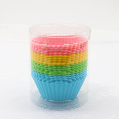 24pcs / 12pcs συσκευασία Προσαρμοσμένο λογότυπο Αποδεκτό Σιλικόνη Non-stick Cupcake Liners για το πάρτι
