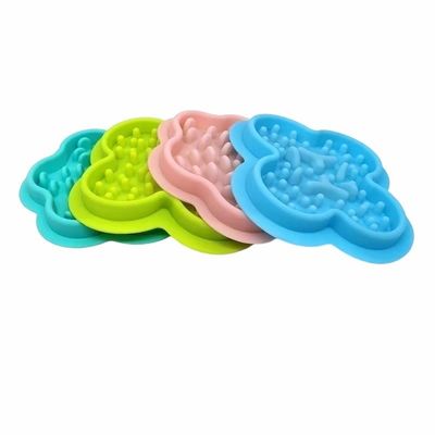 Σιλικόνη Pet Bowl για αργή τροφοδοσία Αντί ασφυξίας και ανατροπή Δέχεται OEM / ODM