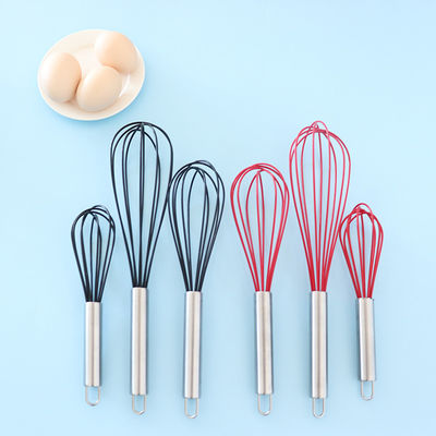 Πολυλειτουργικό σιλικόνιο αυγό Whisk Αναμειγνυτικά εργαλεία για την οικιακή κουζίνα 8/10/12 ίντσες Beater