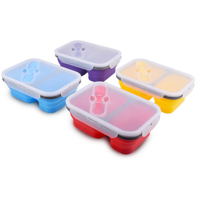 3 Διαμερίσματα Παιδιά Ασφαλής από διαρροές Bento Επαναχρησιμοποιήσιμα δοχεία αποθήκευσης τροφίμων με πιρούνι