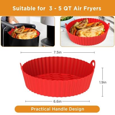1.96cm*17cm*6.5cm Silicone Air Fryer Liner για βιώσιμες και επαναχρησιμοποιήσιμες ανάγκες μαγειρέματος